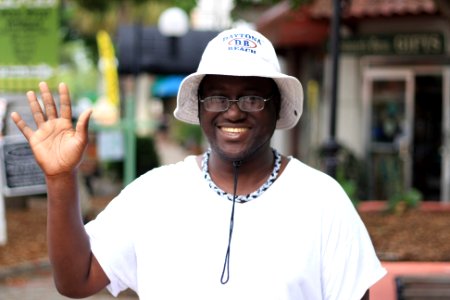 unofficial Cocoa Village greeter