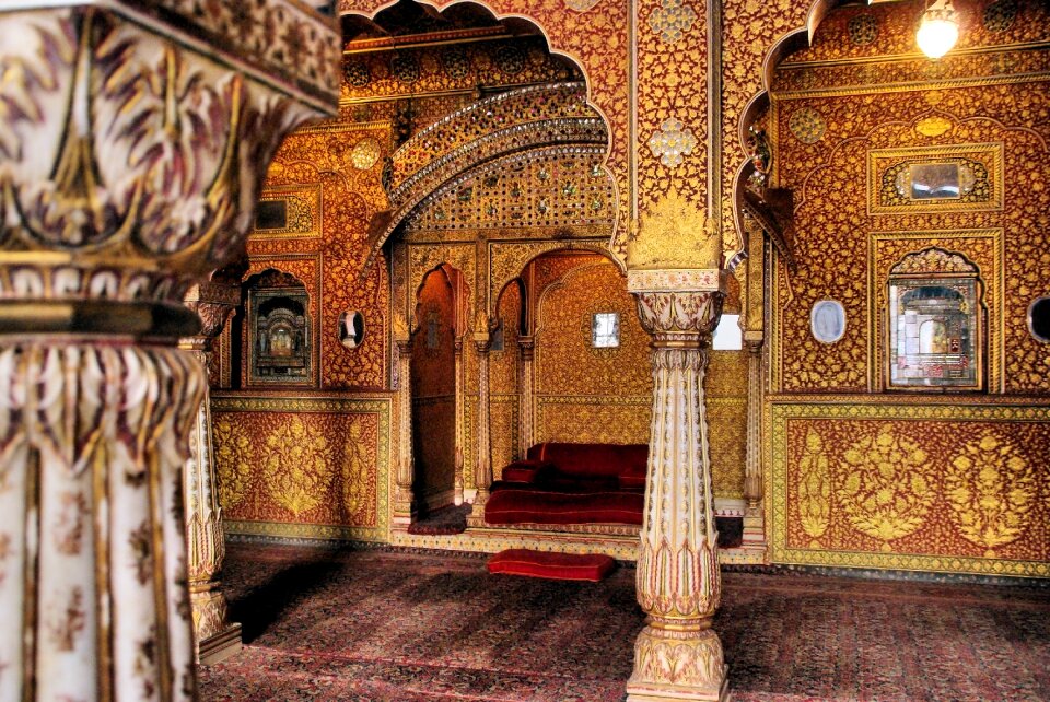 Palace maharajah throne