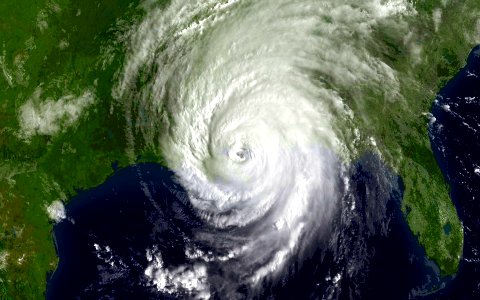 Hurricane Katrina as seen by NOAA satellite photo