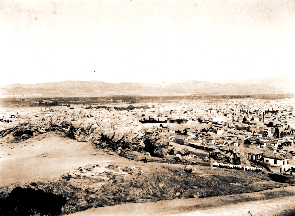 View of the Areopagus and Athens from the Akropolis, 1898