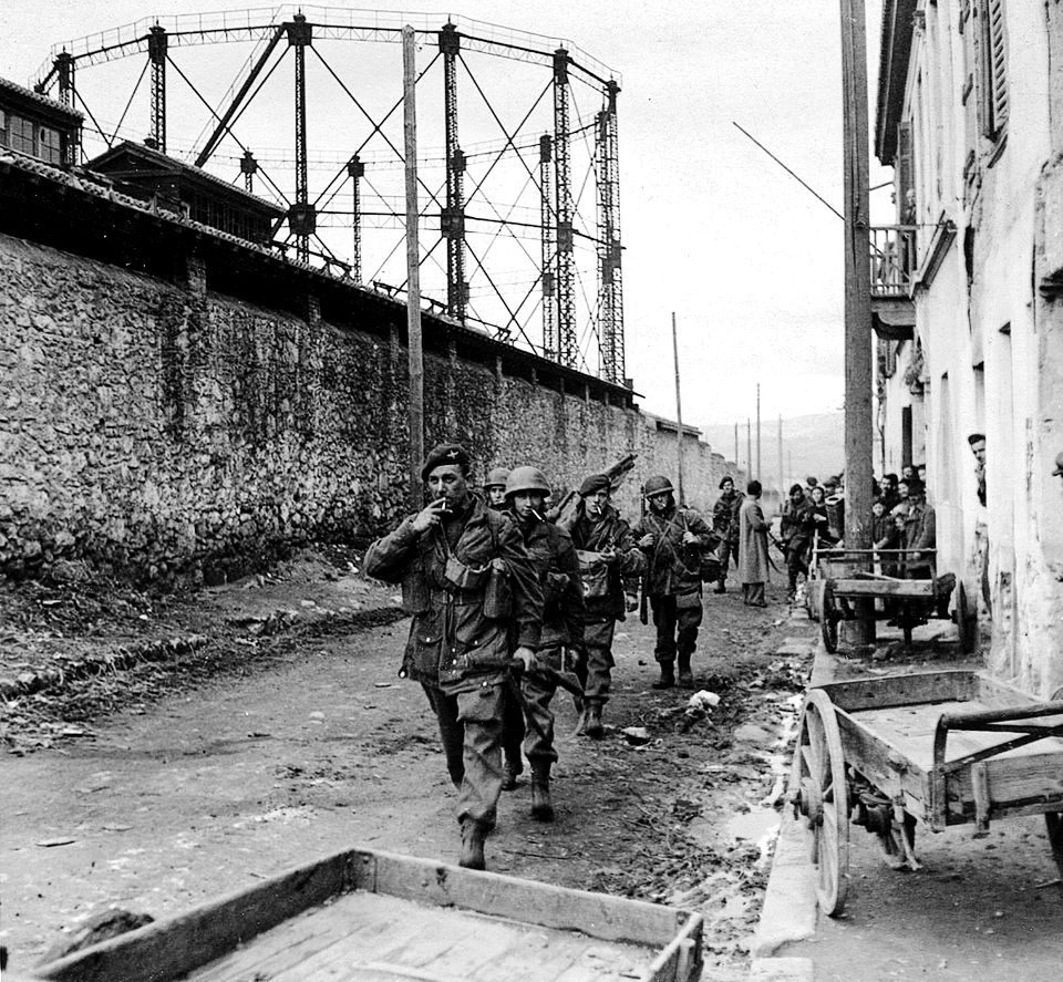 British troops occupy Gazi, 1944