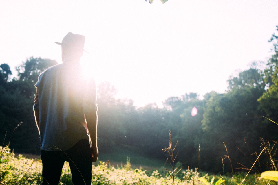Outdoors backlight summer