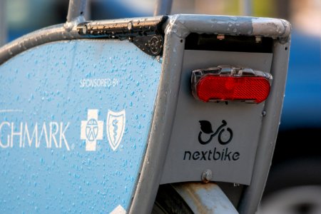 Nextbike rear fender on a Healthy Ride bike share photo