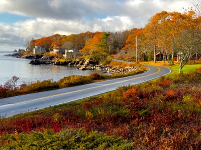 Fall clings on in Chamberlain, Maine
