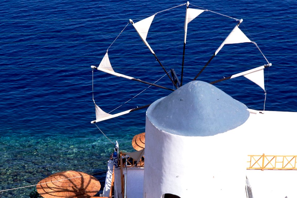 Windmill and sea