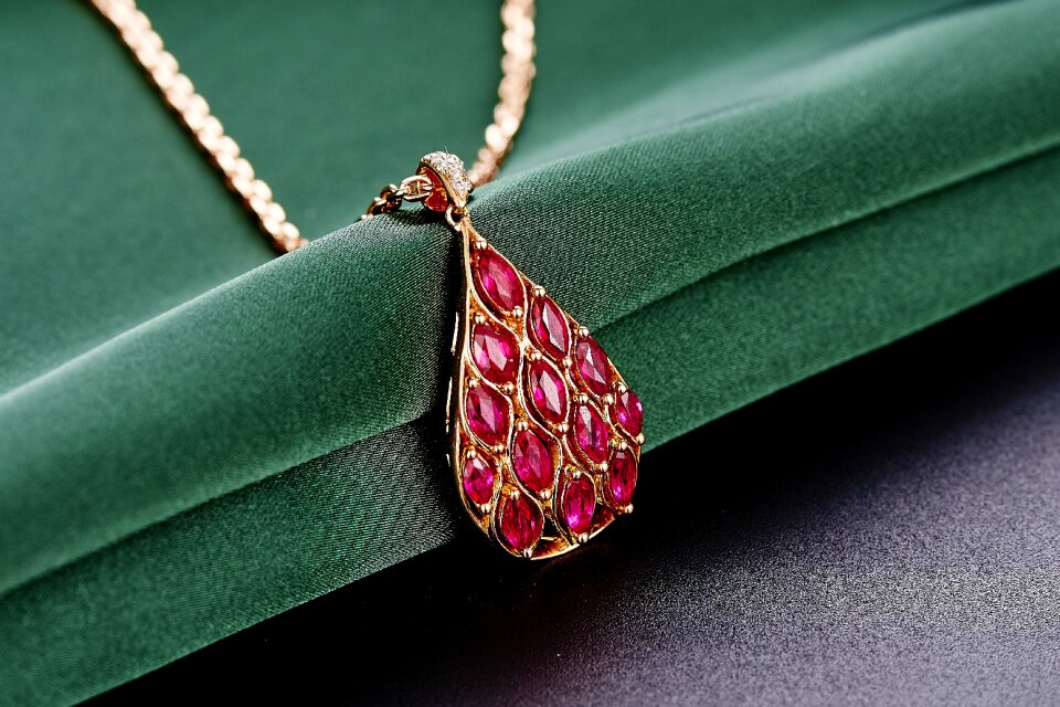 Jewelry ruby pendant