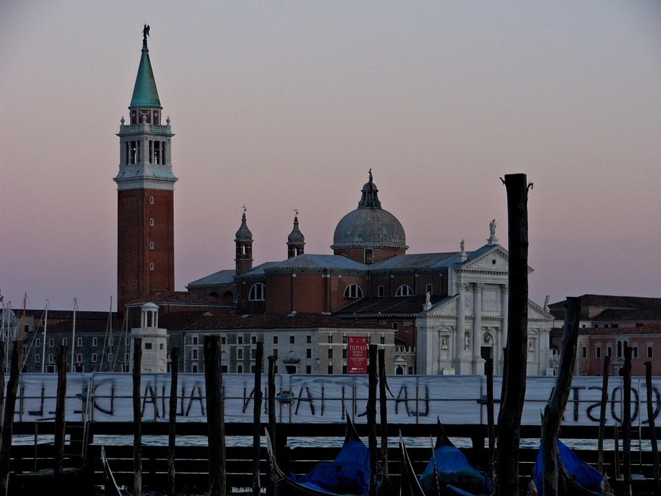 Venice sunset opposite St. Marco
