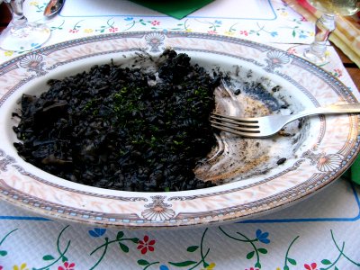 Venice black risotto photo