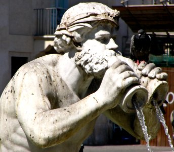 Piazza Navona: fountain scuptures photo