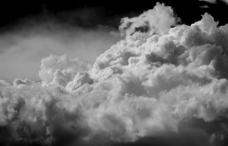 Clouds in black and white. photo