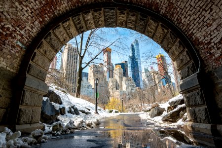 Inscope Arch (Central Park) after snow photo