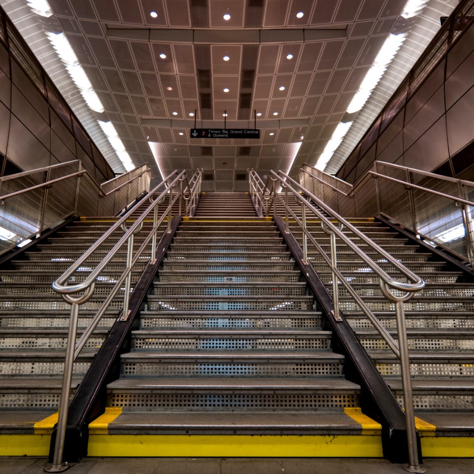 brand new stairs at Hudson Yards subway photo