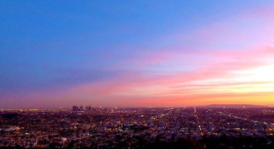 Los Angeles at twilight from Griffith Observatory photo