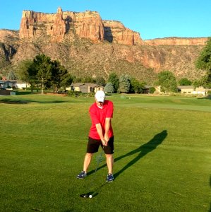 Golfing with my sister at Tiara Rado