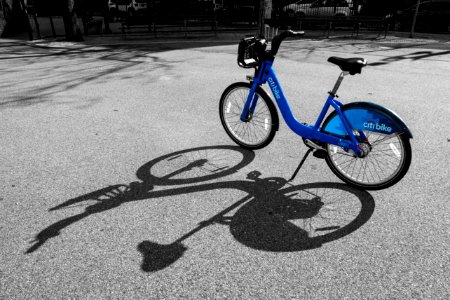 Citi Bike with shadow photo