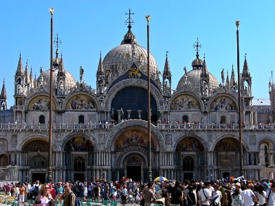 Venice Basilica St. Marco front view photo