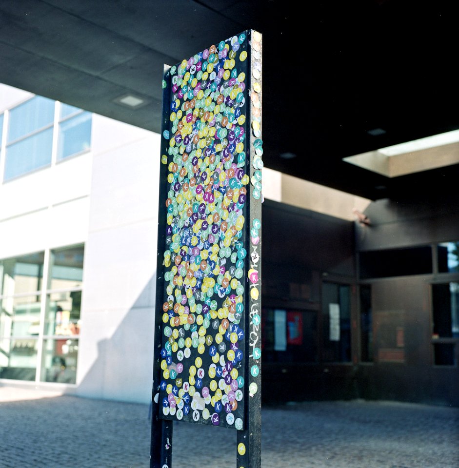 Kiasma stickers at entrace