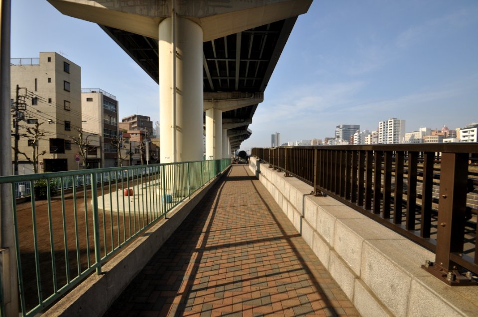 walkway underpass in Tokyo