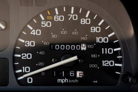 91 Honda Civic crossing 100k miles photo
