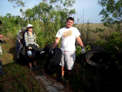 Picking up tires