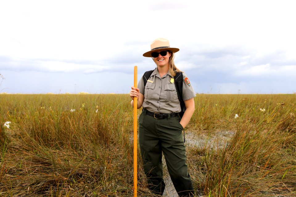 Ranger Dylann in a sawgrass prairie