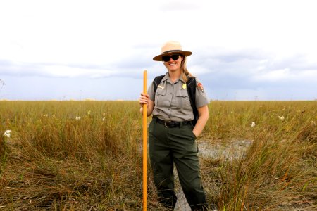Ranger Dylann in a sawgrass prairie