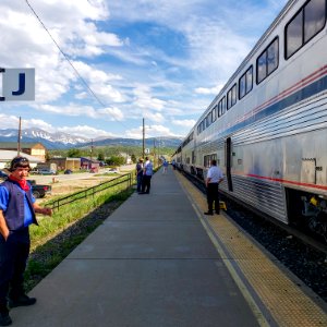 California Zephyr pit stop near Steamboat Springs