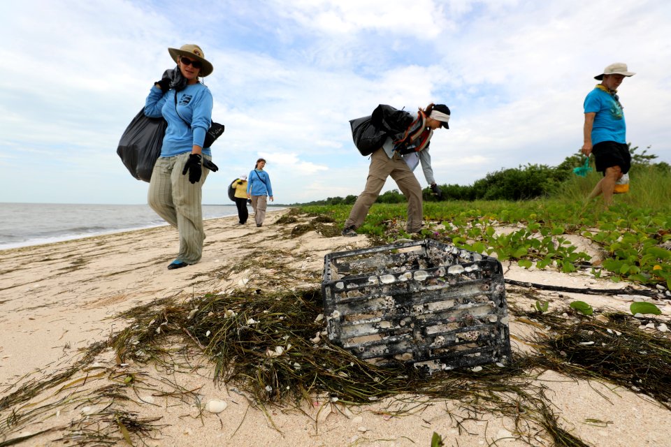 NPSPhoto M.Collier 2019 CS BeachClean CrabTrap (4)