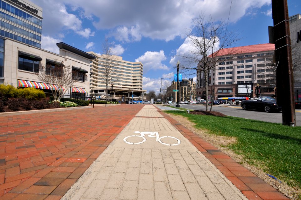 bike lane on sidewalk