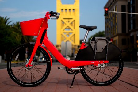 JUMP rental bike with tower bridge in background photo