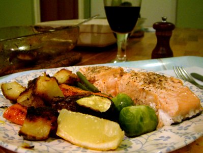 Salmon Lemon Pepper and Wine