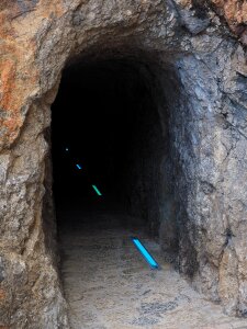 Rock tunnel sa calobra walk photo