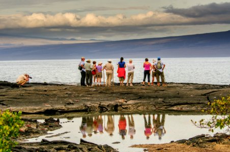 Visitors overlooking Isabela photo