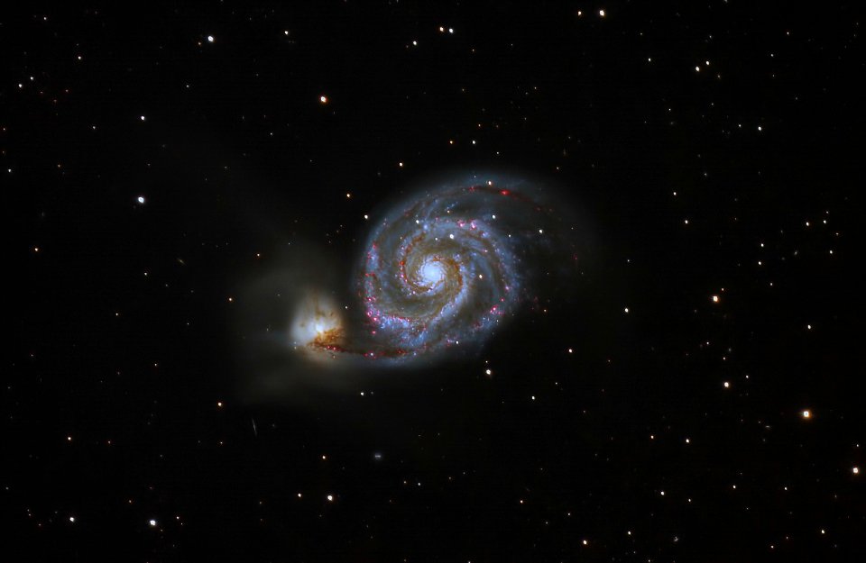 Whirlpool Galaxy M 51 (HaRGB composite)