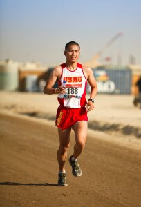 Male athlete marathon photo
