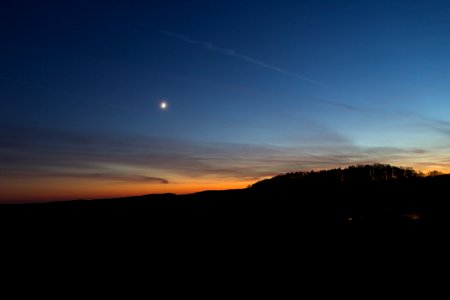 Mond & Jupiter in der Abenddämmerung