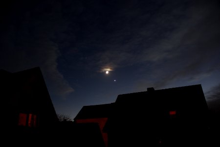 Konjuktion von Mars, Mond und Venus