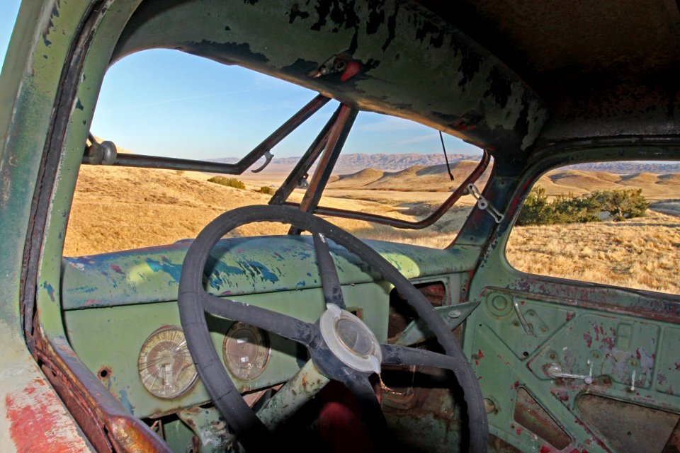 OLD WATER TRUCK, Near Cottonwood Spring, Carrizo Plain Nat Mon -07