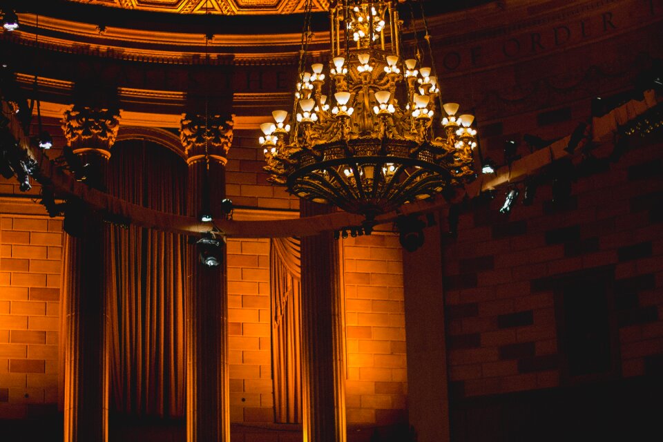 Architecture pillars hall
