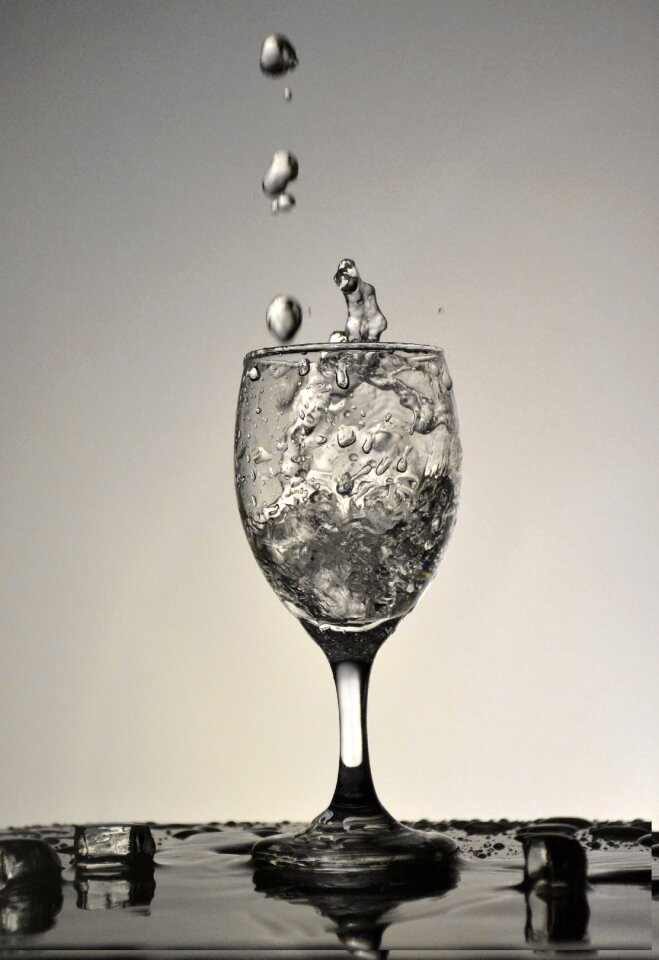 Still life glass water