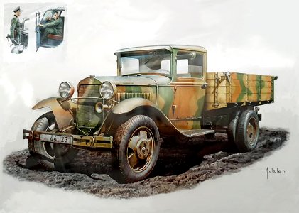GAZ AA Cargo truck by Miniart modelkitkopie