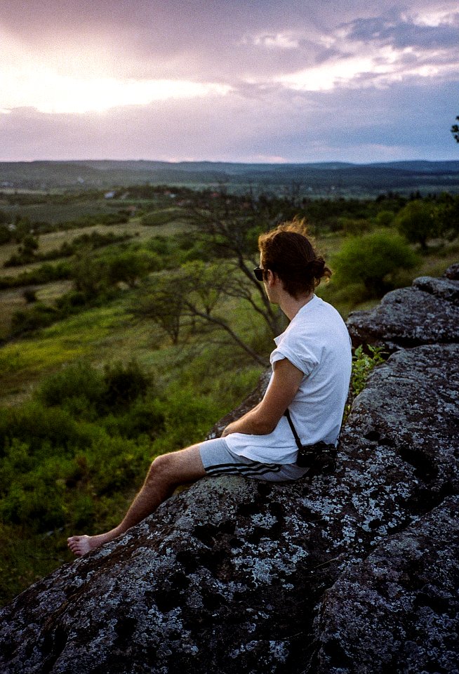 watching the sunset over Tihany