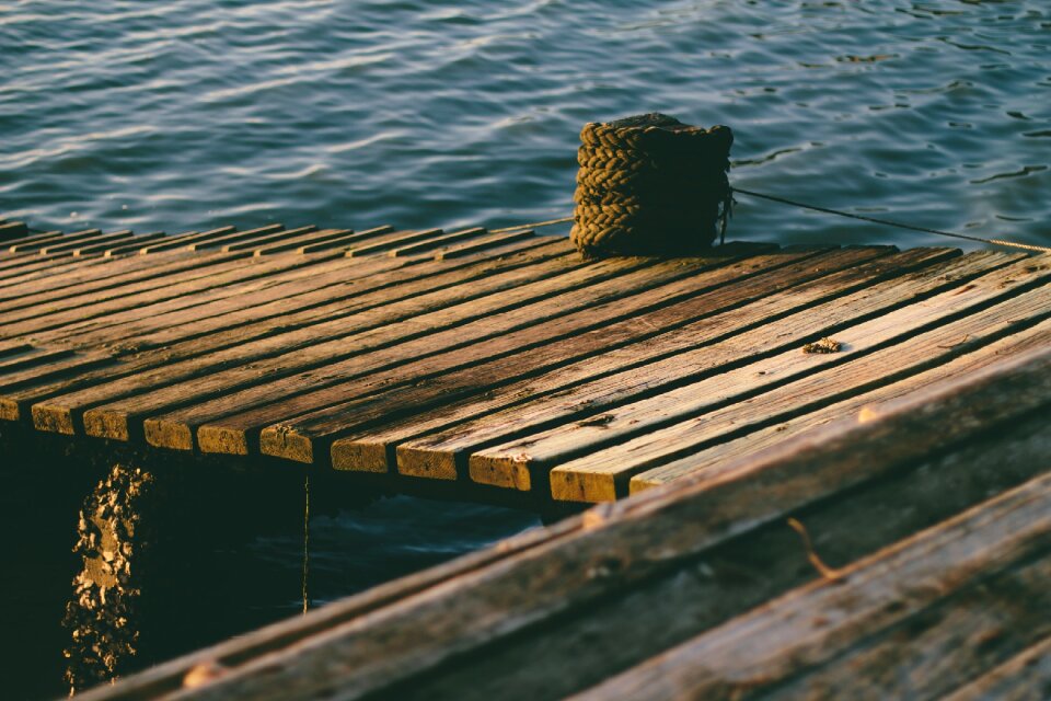 Dock rope water