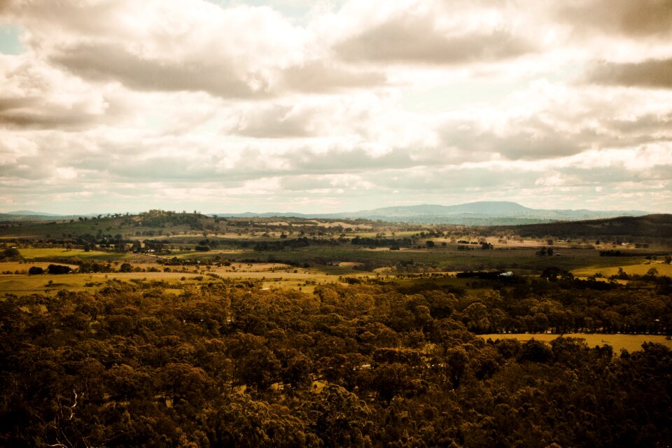 Clouds distance vegetation