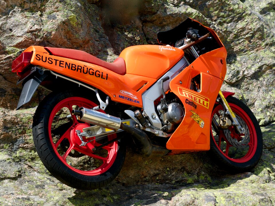 Rock motorcycle gone astray