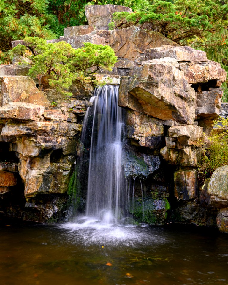 tiny artificial waterfall