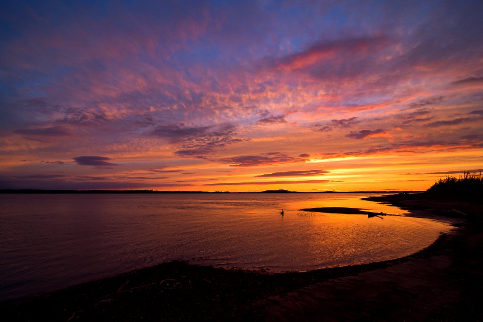 Sunset over Yukon River