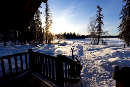 Looking out at the snow