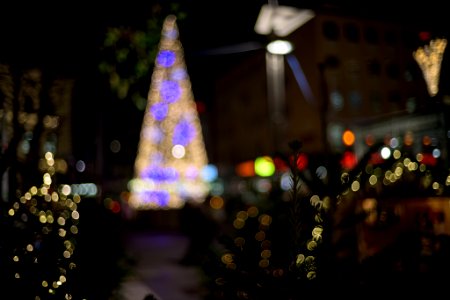 christmas bokeh photo