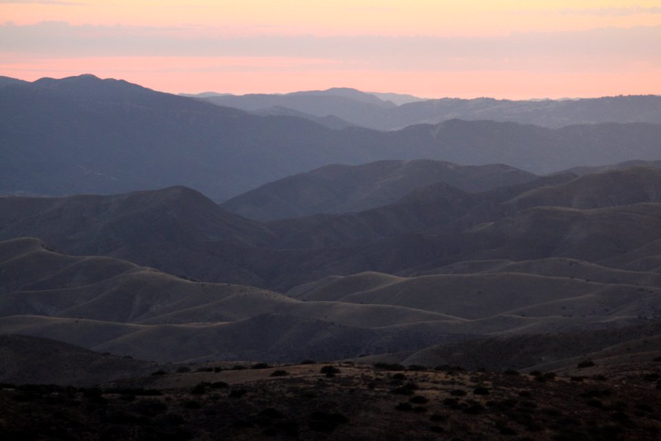 Smokey sunset from Caliente Peak -13